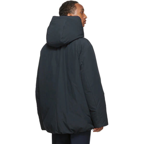 【ジルサンダー ダウン コピー】Jil Sander ネイビー ダウン フード ジャケット