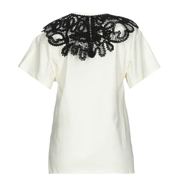 ジルサンダー Tシャツ コピー*Jil Sander*胸元のレースがお洒落レーススリット半袖