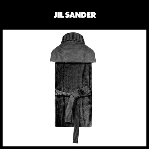 ★ JIL SANDER ★ジルサンダー ベスト 偽物 2021 AW ランウェイ WOOL TURTLENECK BIB