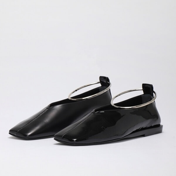 【新作】ジルサンダー 革靴 コピー JIL SANDER フラットシューズ バレリーナシューズ