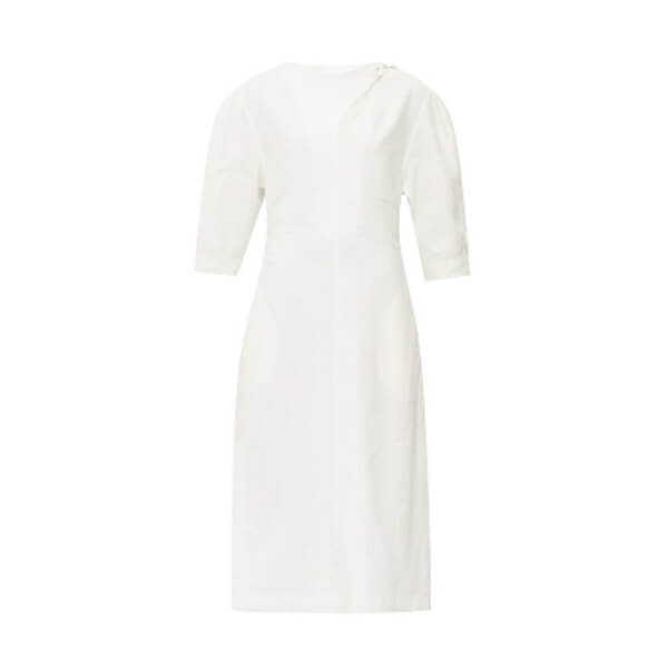 ジルサンダー コート コピー JIL SANDER*フロントスリット バルーンスリーブ ポプリンドレス