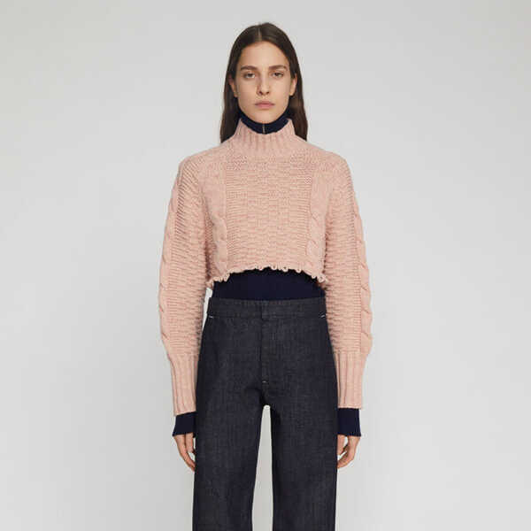 ジルサンダー ニット コピー【Jil Sander】クロップドセーター（2色）