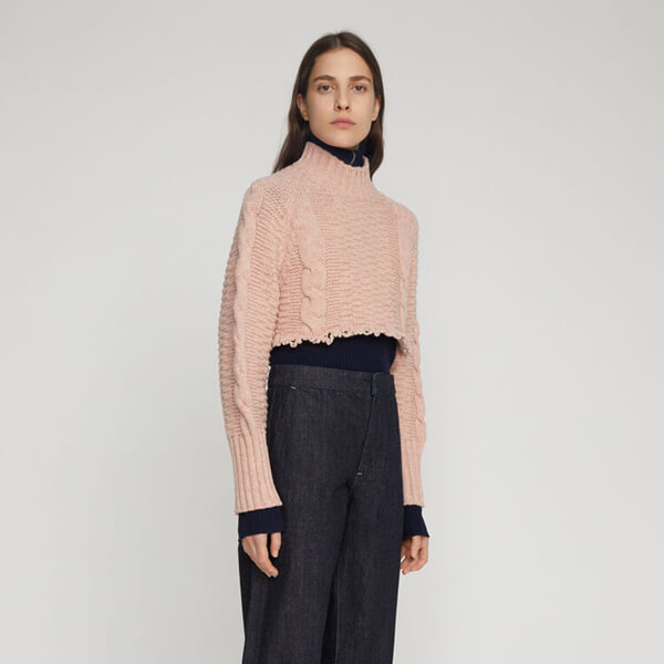 ジルサンダー ニット コピー【Jil Sander】クロップドセーター（2色）