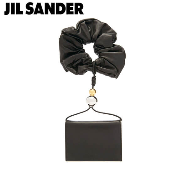 【希少★JIL SANDERジルサンダー 財布 偽物】シュシュハンドル レザー財布