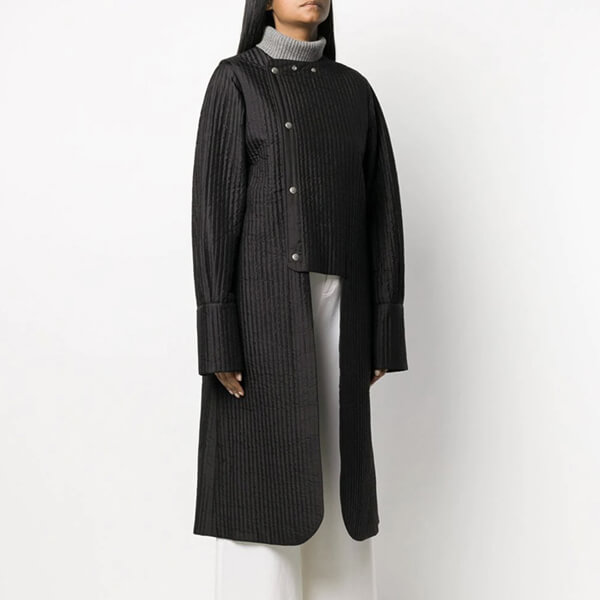 ジルサンダー コート 偽物 JS043 LOOK14 QUILTED SILK COAT WITH DETACHABLE SLEEVE