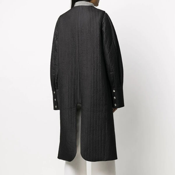 ジルサンダー コート 偽物 JS043 LOOK14 QUILTED SILK COAT WITH DETACHABLE SLEEVE