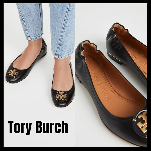 トリーバーチ 偽物 革靴 Tory Burch♥マルチロゴフラット付きミニーバレエシューズ トリーバーチ 偽物 革靴 Tory Burch♥マルチロゴフラット付きミニーバレエシューズ