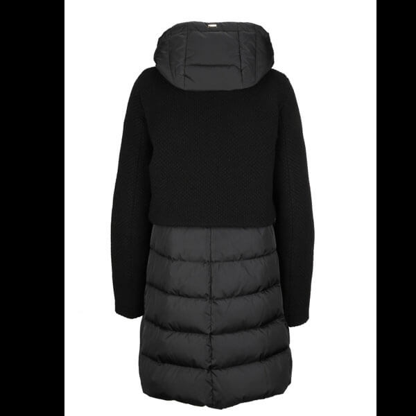 ヘルノ コピー HERNO★ウール切替 PADDED COAT PI0822D｜Black PI0822D 33220