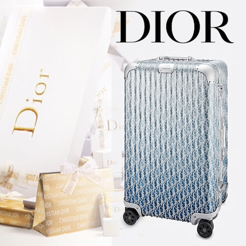 2020先行販売!ディオール×RIMOWA ディオール リモワ 偽物 トランク キャリーケース ブルー 1DRTR003YWX_H00E