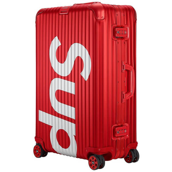 人気話題コラボ シュプリーム リモワ コピー スーツケース シュプリーム RIMOWA Topas Multiwheel 82L Red