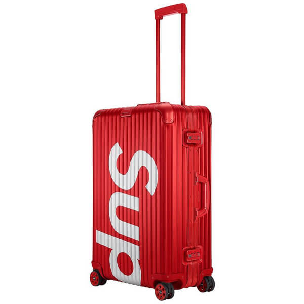 人気話題コラボ シュプリーム リモワ コピー スーツケース シュプリーム RIMOWA Topas Multiwheel 82L Red