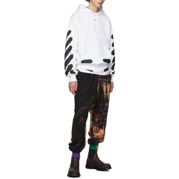 ホワイト オフ ホワイト レプリカ パーカー OFF WHITE★19AW★Incomplete Spray paintフーディ