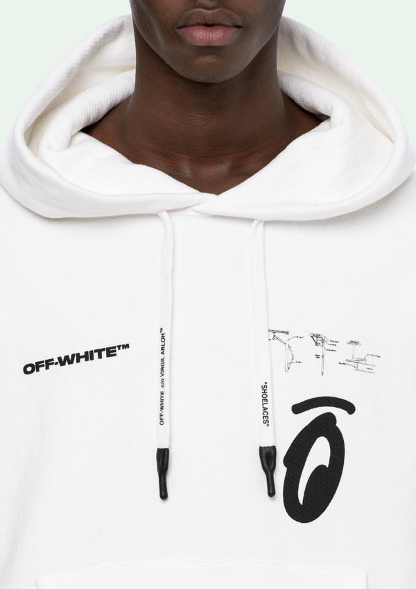 ホワイト オフ ホワイト レプリカ パーカー 通販 OFF WHITE 19FW SPLITTED ARROWS OVER HOODIE