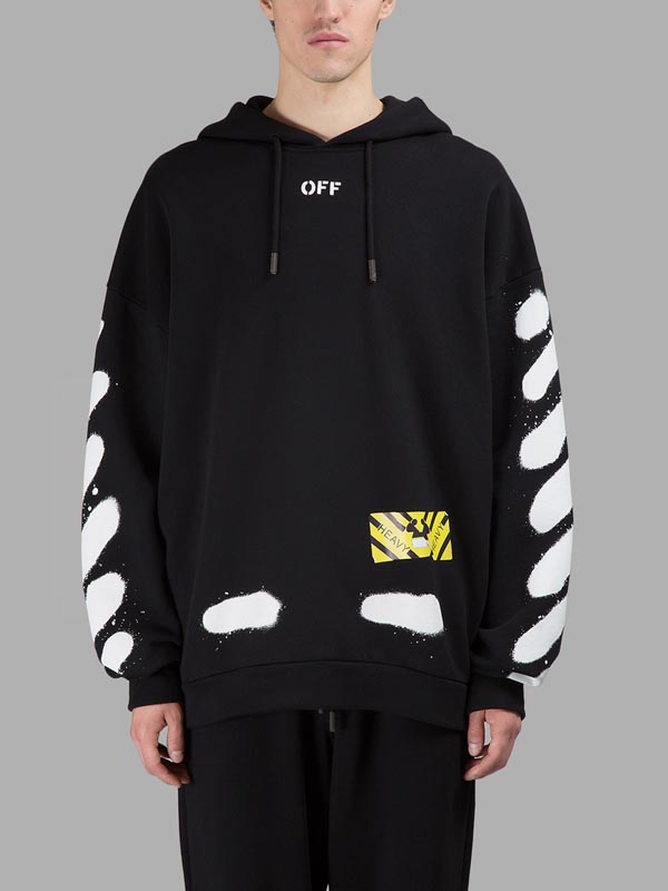 オフ ホワイト レプリカ パーカー 通販 OFF WHITE SPRAY DIAGONALS HOODIE PARKA 商品名 - OFF WHITE BLACK SPRAYED DIAGONALS HOODIE PARKA 商品番号 - OMBB009S171920131001