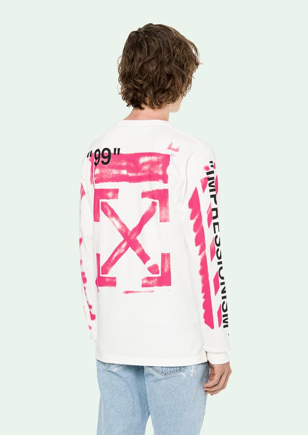 ホワイト オフ ホワイト パーカー 偽物 Off-White 19SS DIAG STENCIL トレーナー_WHITE