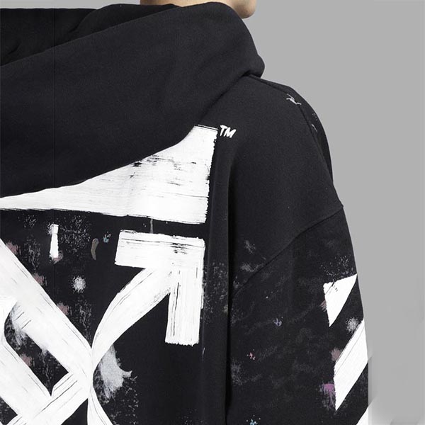 オフホワイト ギャラクシー パーカー 偽物 オフホワイト ギャラクシー OFF WHITE 17FW DIAG GALAXY BRUSHED OVER 東京HOODIE PARKA 芸能人