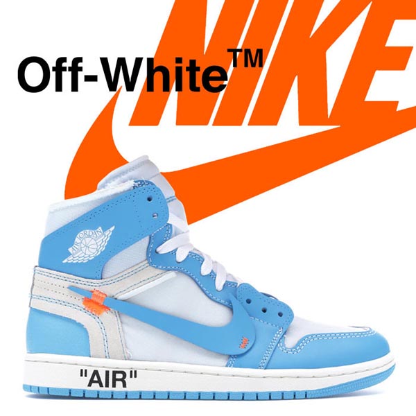 2020新作大人気 ナイキ ジョーダン オフホワイト ナイキ スーパーコピー コラボスニーカーJordan 1 Retro High Off-White University Blue