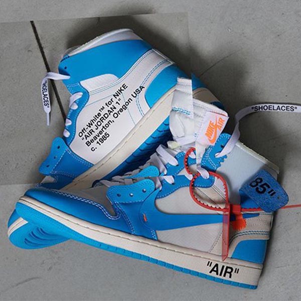 2020新作大人気 ナイキ ジョーダン オフホワイト ナイキ スーパーコピー コラボスニーカーJordan 1 Retro High Off-White University Blue