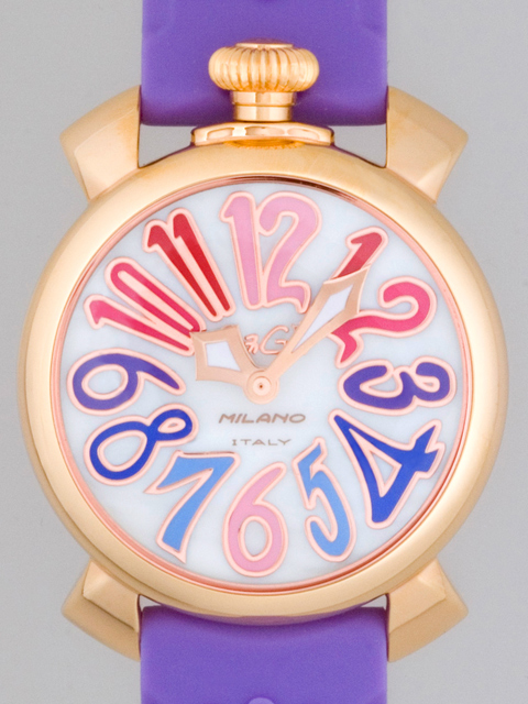 ガガミラノ マニュアーレ　40mm　クォーツ 5021.1 パープルラバー