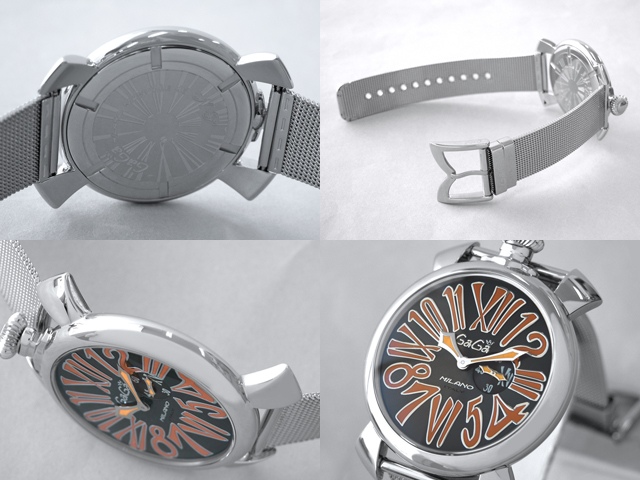 ガガミラノ  スリム　46mm　クォーツ 5080.4 SSブレス