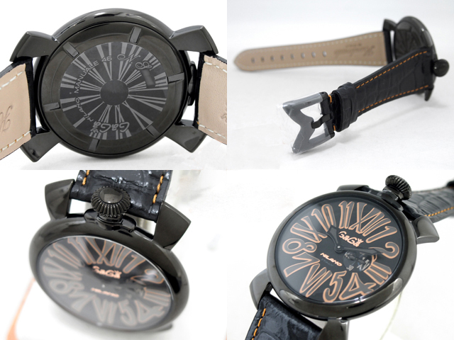 ガガミラノ  スリム　46mm　クォーツ 5086.1 SS(PVD)/ブラック革