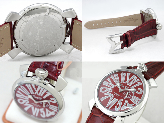 ガガミラノ  スリム　46mm　クォーツ 5084.4 SS/ボルドー革