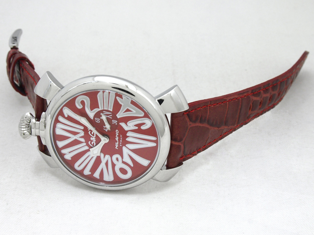 ガガミラノ  スリム　46mm　クォーツ 5084.4 SS/ボルドー革