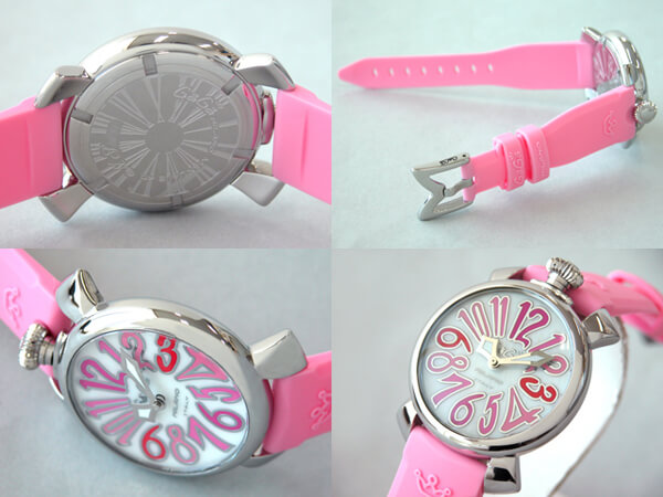 ガガ･ミラノスーパーコピー GAGAMILANO マニュアル　40mm　クォーツ z5020.6 ピンクラバー ホワイトシェル/ピンクカラーアラビア