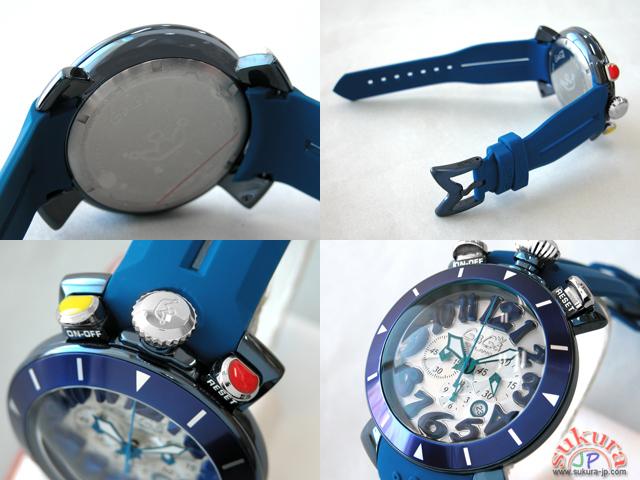 ガガミラノコピー クロノ　48mm　クォーツ 6053.1 ブルーラバー