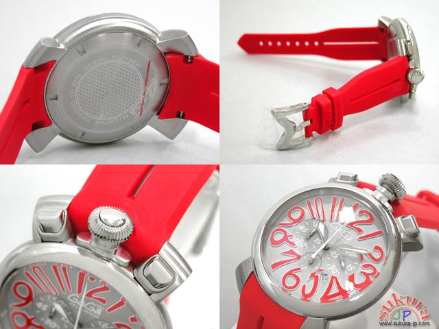 ガガミラノ GAGAMILANO マニュアーレ　クロノ　48mm　クォーツ 5050.4 レッドラバー
