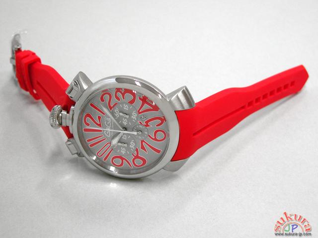 ガガミラノ GAGAMILANO マニュアーレ　クロノ　48mm　クォーツ 5050.4 レッドラバー