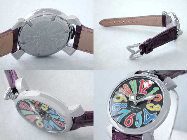 ガガミラノ マニュアーレ　40mm　クォーツ 5020.2 ダークパープル革