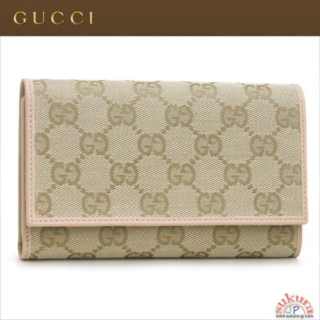 GGキャンバス/レザー　3つ折り財布