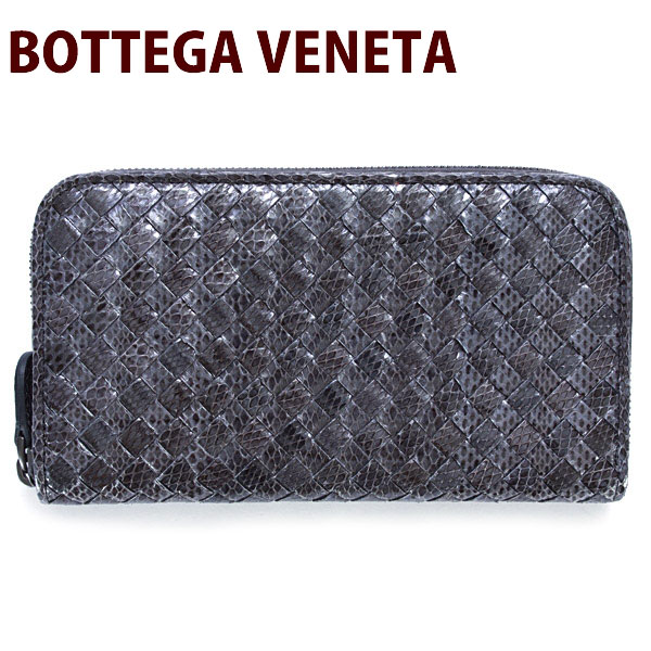 ボッテガヴェネタ ボッテガヴェネタ 財布 へび皮 パイソンレザー ブラック 114076 VT202 1167