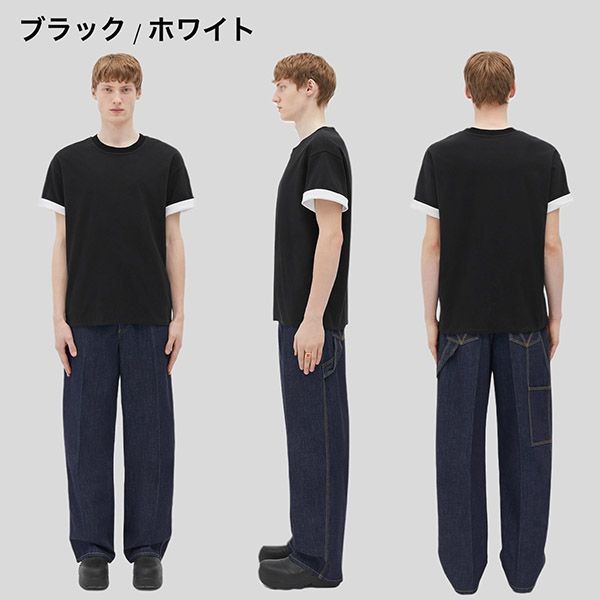 ボッテガ ヴェネタ 2トーンカラー コットン Tシャツ 偽物 9色 661788V16E09056