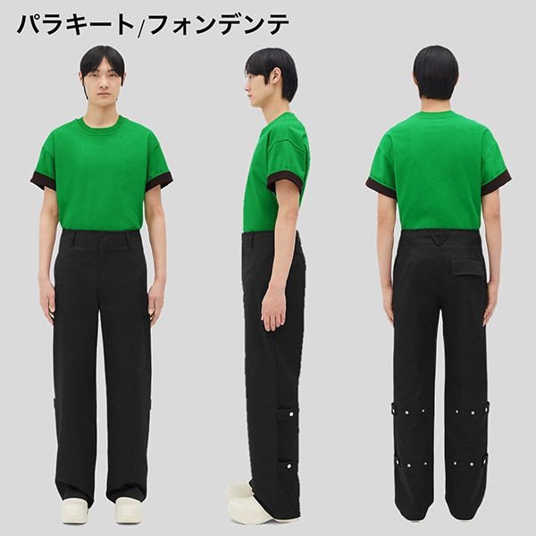 ボッテガ ヴェネタ 2トーンカラー コットン Tシャツ 偽物 9色 661788V16E09056