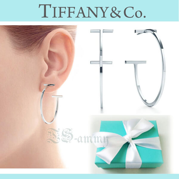 2017新色 雑誌掲載【Tiffany】ティファニー コピー ティファニーTワイヤーフープピアスシルバー