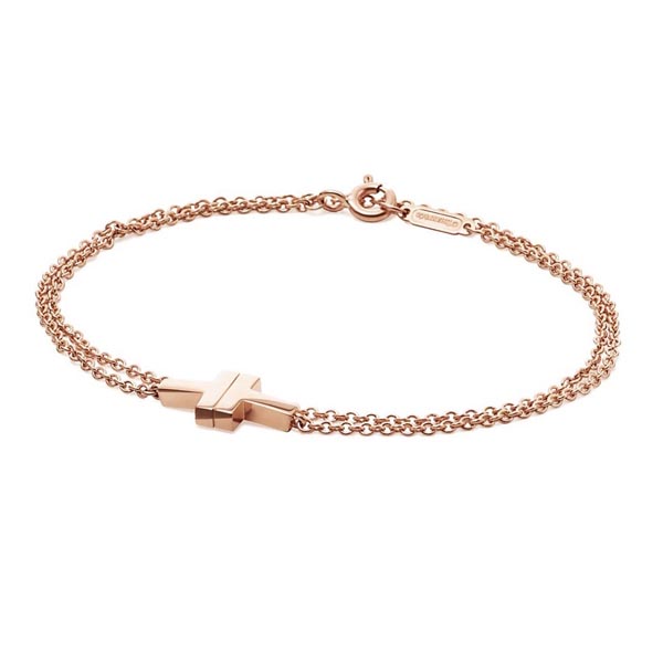 ティファニー Tブレスレット コピー Tiffany & Co. T ダブルチェーン