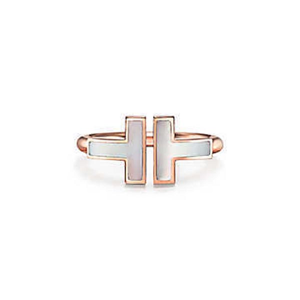 ティファニー 指輪 コピー【Tiffany&Co.】Tiffany T Mother-of-pearl Wire Ring