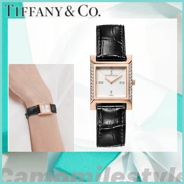 ティファニー 時計 コピー【Tiffany】1837 メイカーズ ワニ革 0.34ct 18K 腕時計
