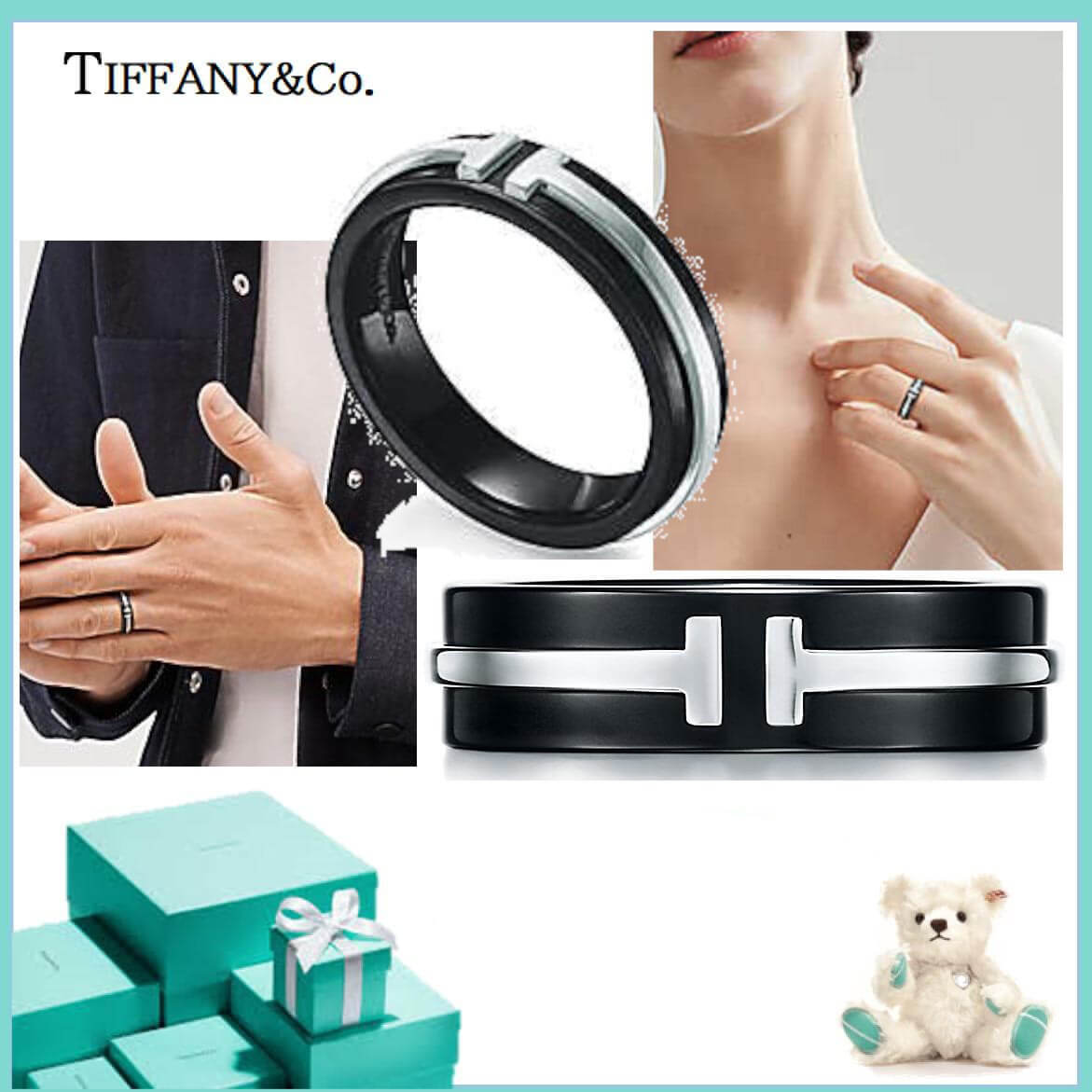 ティファニー 指輪 偽物 Tiffany&Co. ティファニーTワイドリング チタン