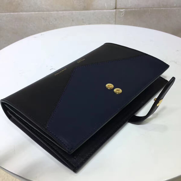 17SS 大変素敵 セリーヌコピー 長財布 ストラップ(Navy & Black)108633AS9.08NB