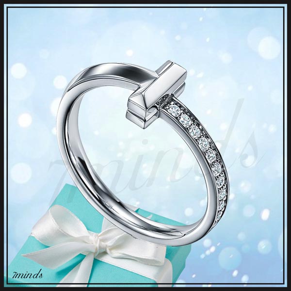 ティファニー Tリング コピー【新作お得に】Tiffany T ワン narrow diamond ring ★18K