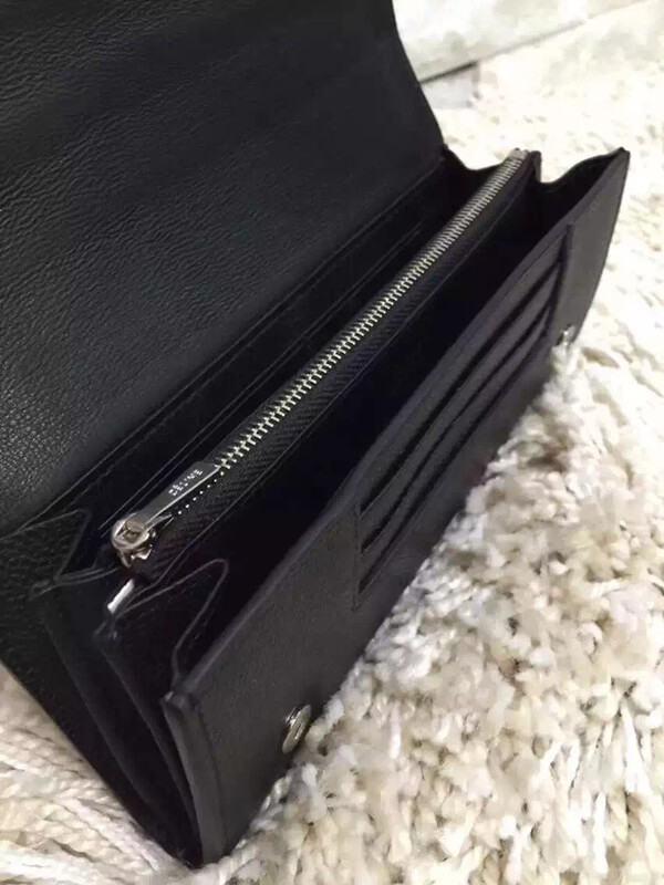 2015年春夏新作 ブラック セリーヌ コピー LARGE FLAP 長財布 ブラック 101673XFL.38NO