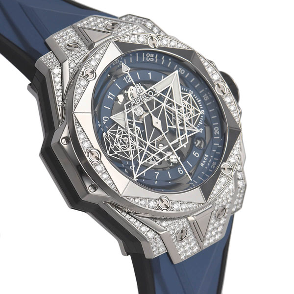 ウブロ スーパーコピー 腕時計 ビッグバン ウニコ サンブルーIIチタニウムブルーパヴェ 418.NX.5107.RX.1604.MXM20