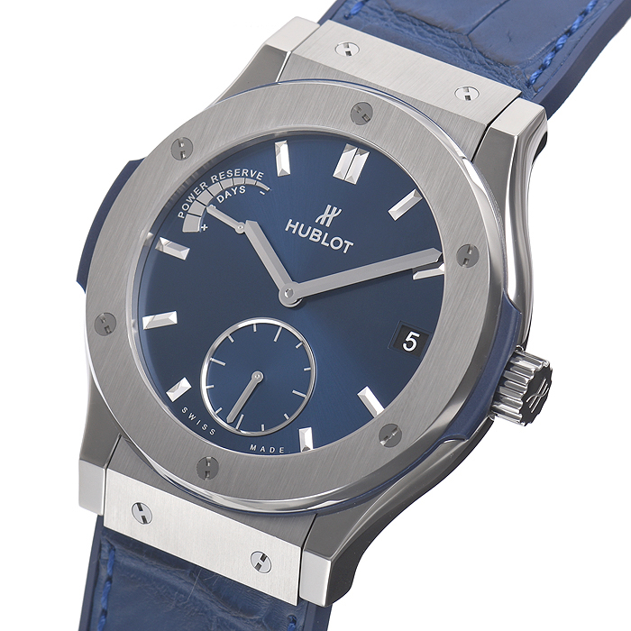Hublot ウブロコピー クラシックフュージョン パワーリザーブ８デイズチタニウムブルー 516.NX.7170.LR