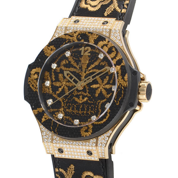 Hublot ウブロスーパーコピー ビッグバン ブロイダリーシュガースカル ゴールド ダイヤモンド 世界限定２００本 343.VX.6580.NR.0804