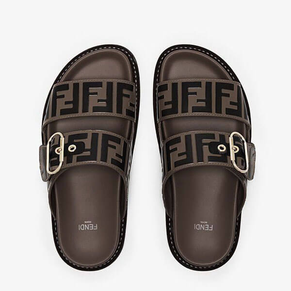 フェンディ サンダル コピー フェンディ SLIDE Slide in pelle bianca 8X6749A5JXF172B