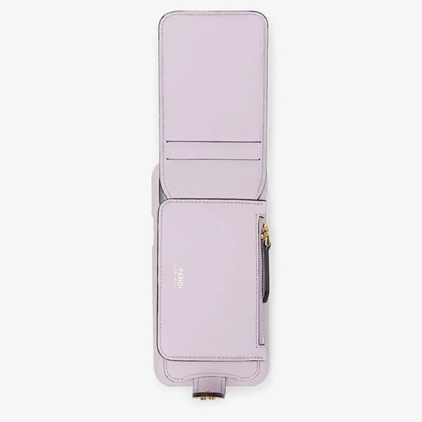 フェンディ ケース コピー フェンディ ☆ ロゴ コインケース iPhone 11 Pro ケース ライラックレザー カバー