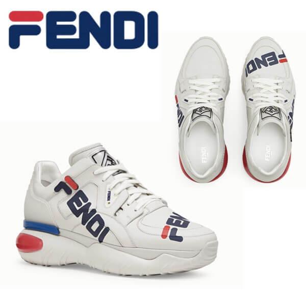 フェンディ スニーカー コピー FILA x フェンディ Low-Top Sneakers White